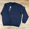 Stone Island Ghost Stretch Cotton Fleece Crewneck Sweatshirt in Navy