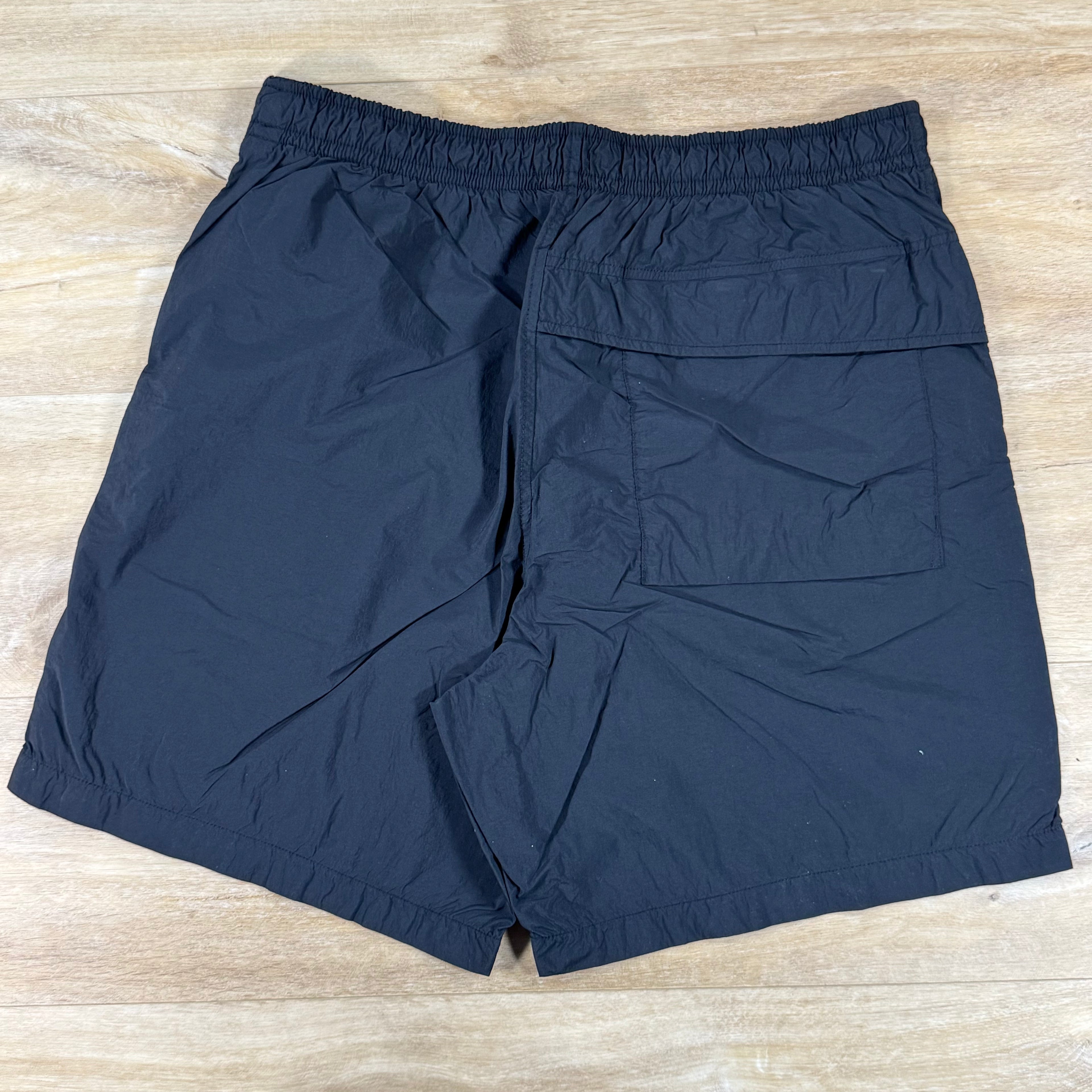 Stone Island Ghost Nylon Smerigliato Mid-Length Swim Shorts in Black