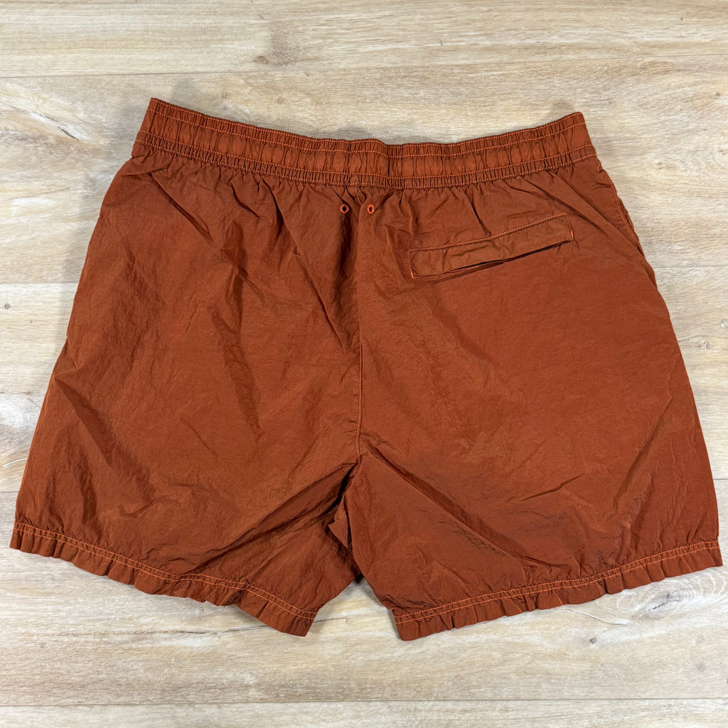 Stone Island Nylon Metal Mid-Length Swim Shorts in Burnt Orange