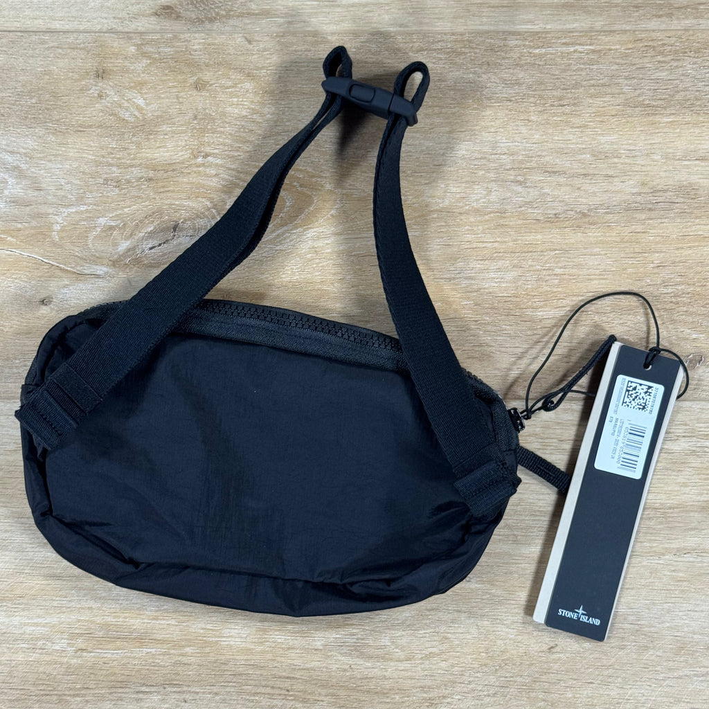 Stone Island Coated Nylon Metal Belt Bag in Black