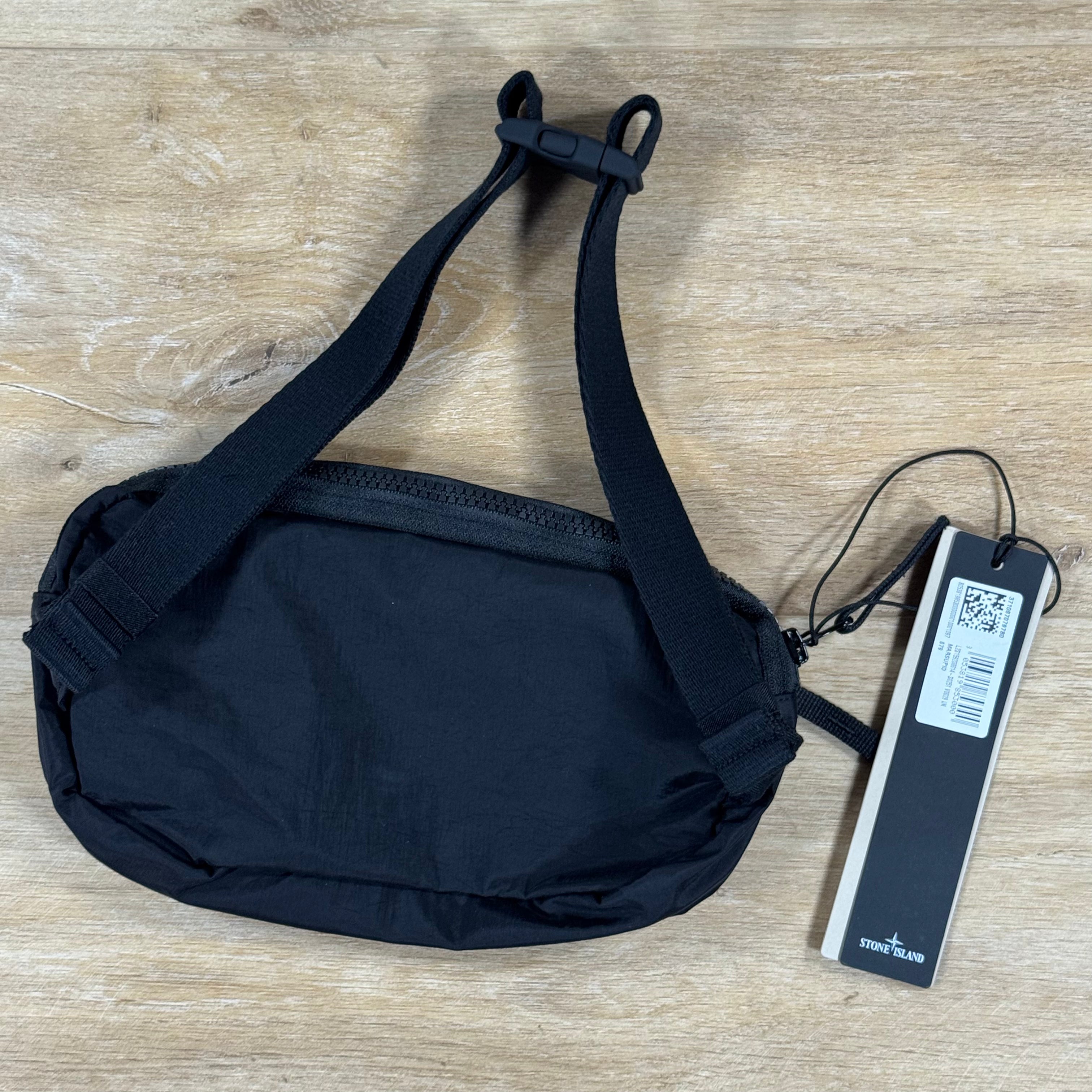 Stone Island Coated Nylon Metal Belt Bag in Black