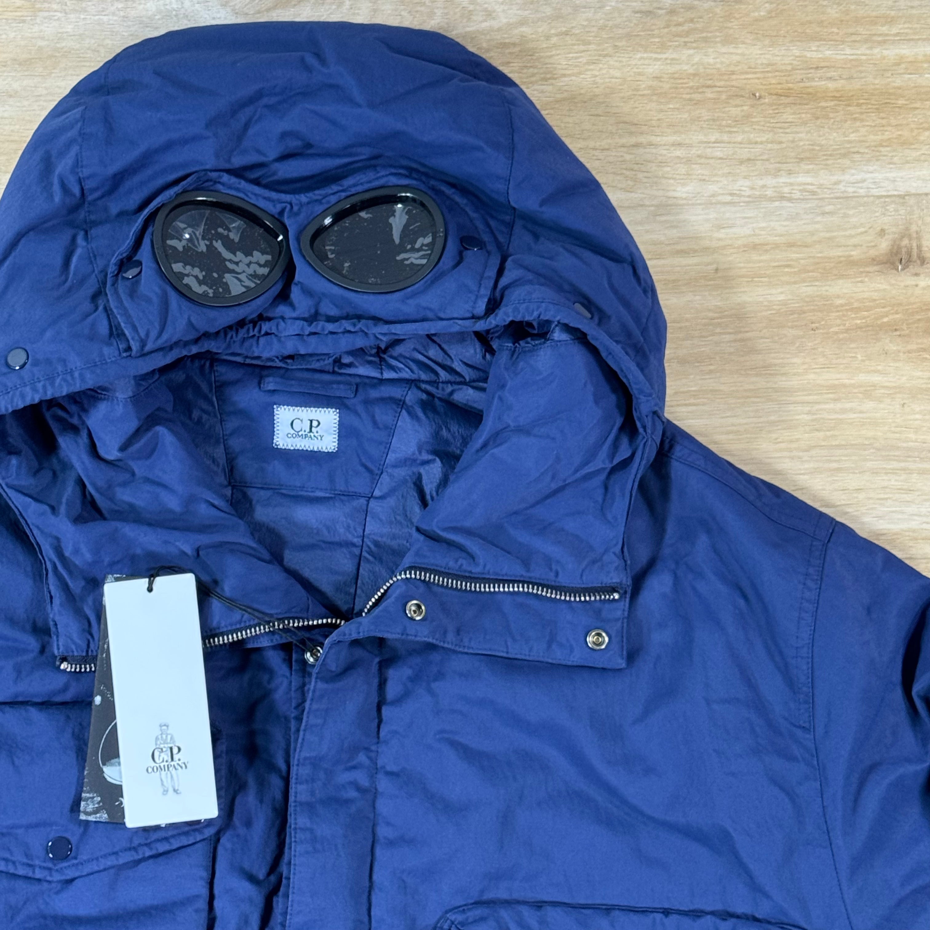 C.P. Company T-Flatt Padded Goggle Jacket in Peacoat - Blue