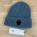 C.P. Company Extra Fine Merino Wool Lens Beanie in Orion Blue