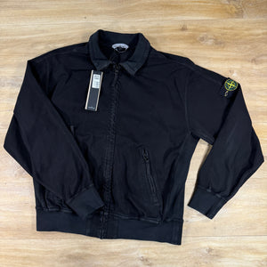 Stone Island Old Effect Harrington Jacket in Black
