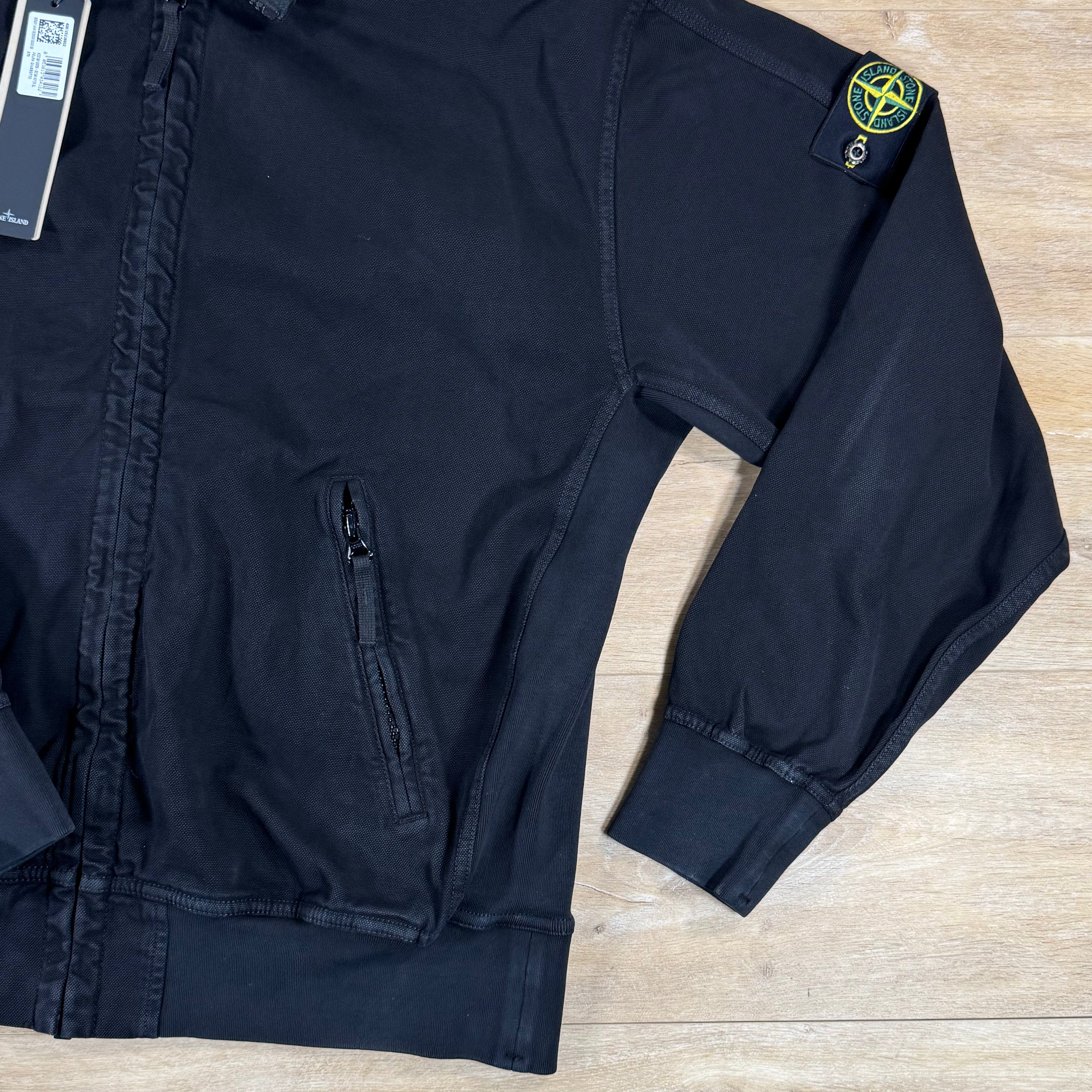 Stone Island Old Effect Harrington Jacket in Black