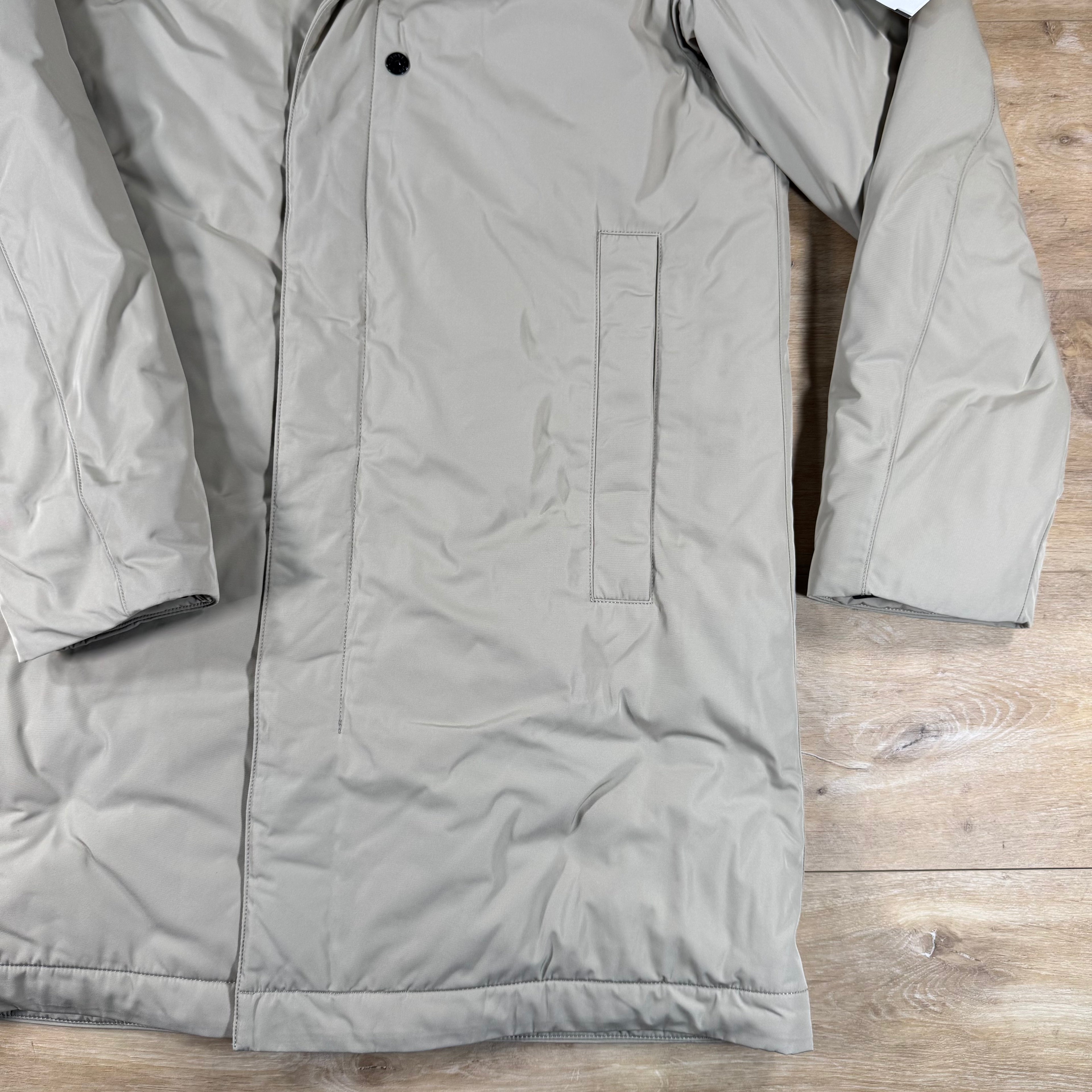 Stone Island Micro Twill Padded Car Coat in Desert