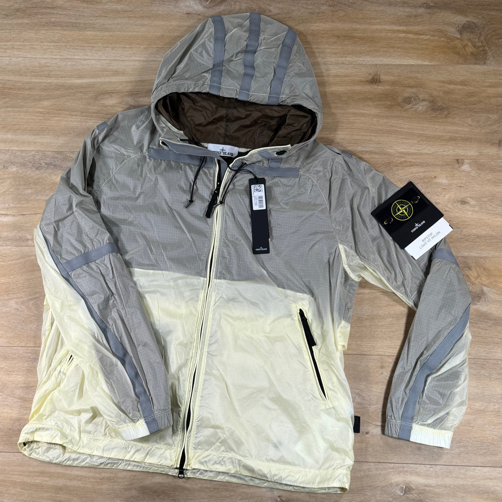 Stone Island Ripstop Light HT Nylon Jacket in Ivory