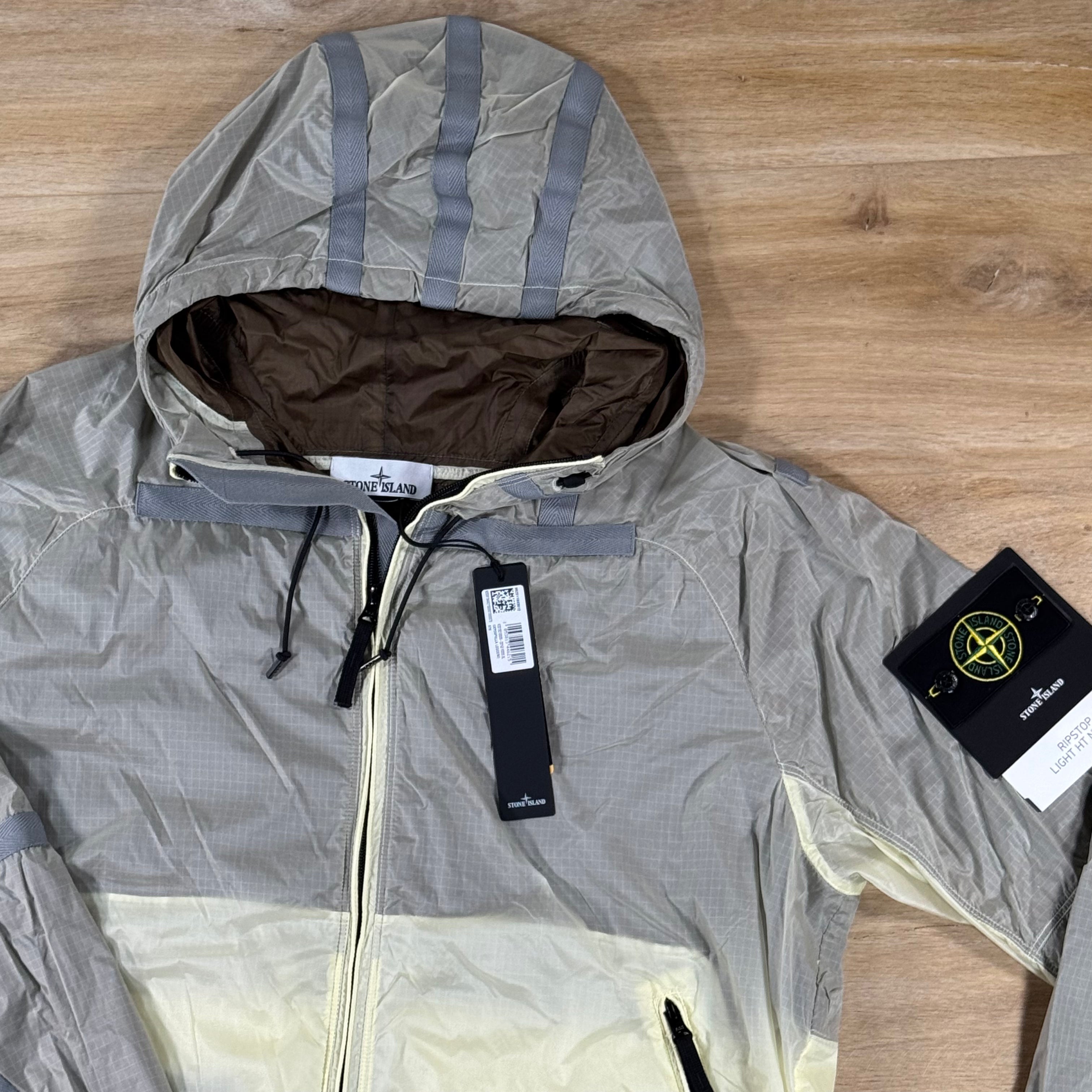 Stone Island Ripstop Light HT Nylon Jacket in Ivory