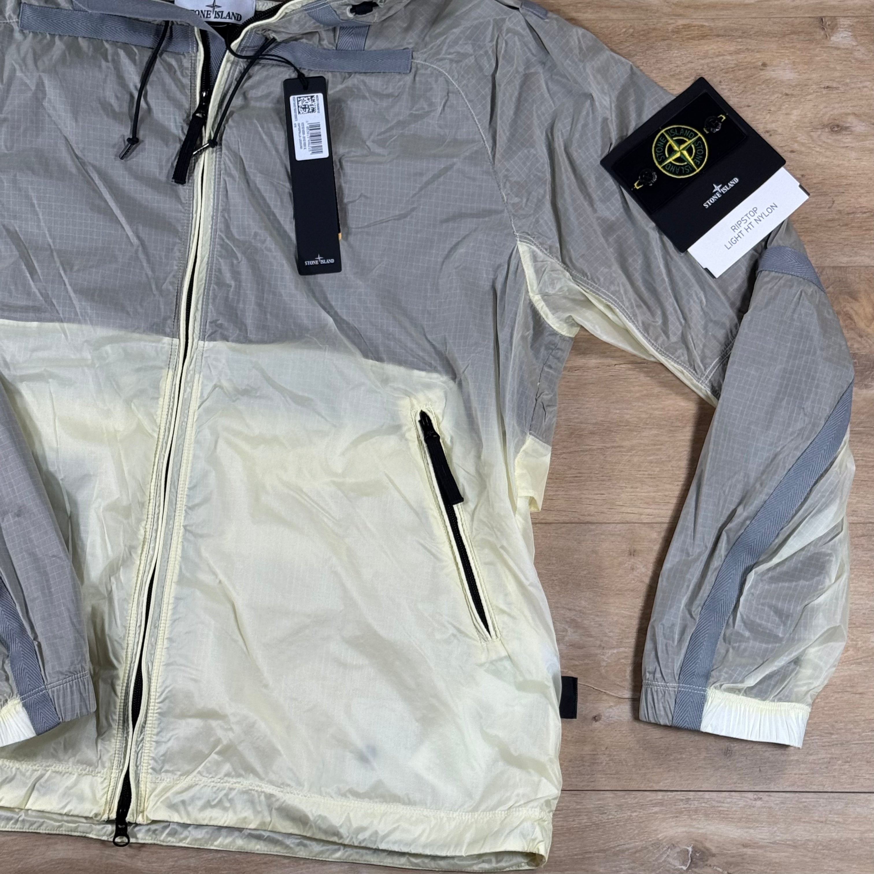 Stone Island Ripstop Light HT Nylon Jacket in Ivory