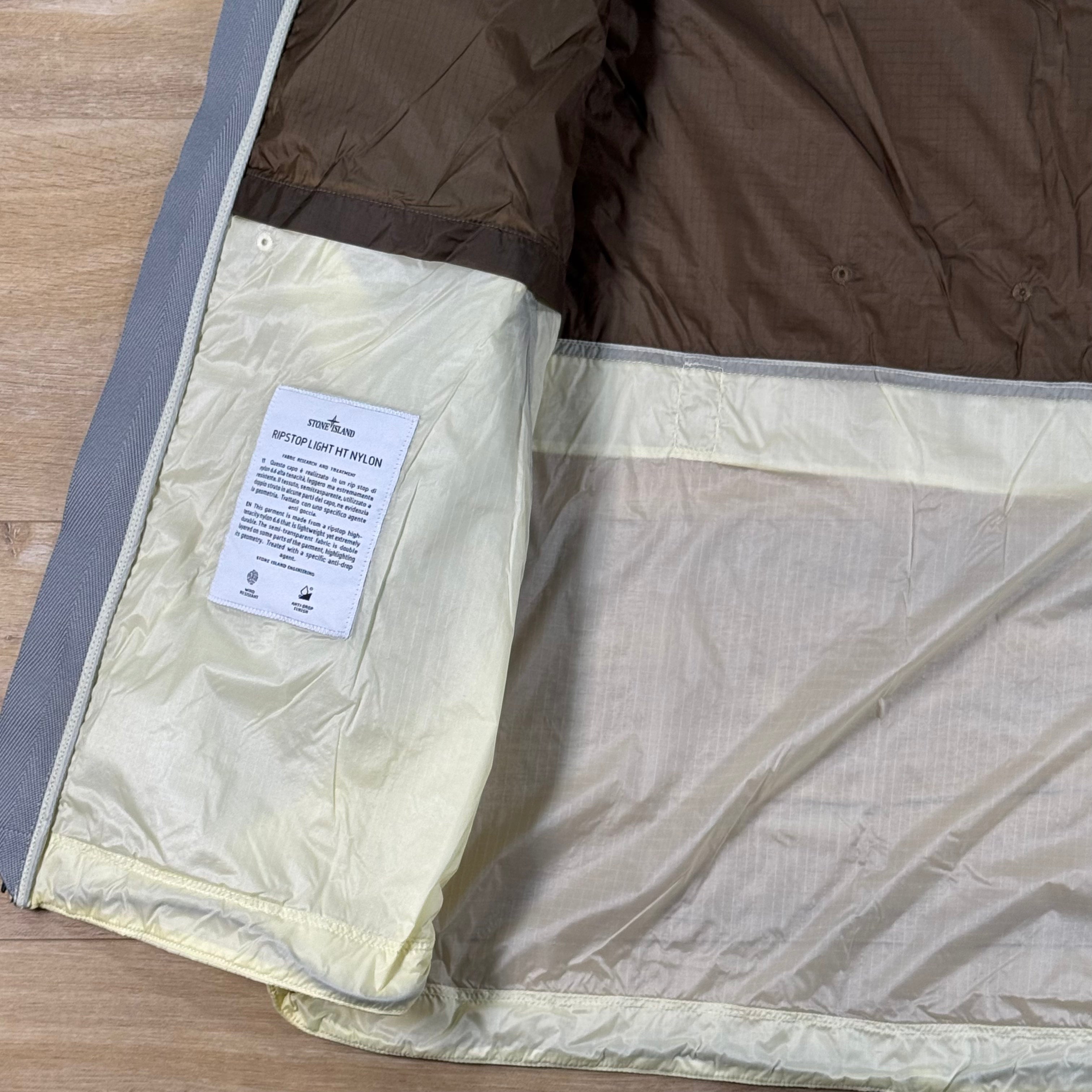 Stone Island Ripstop Light HT Nylon Jacket in Ivory