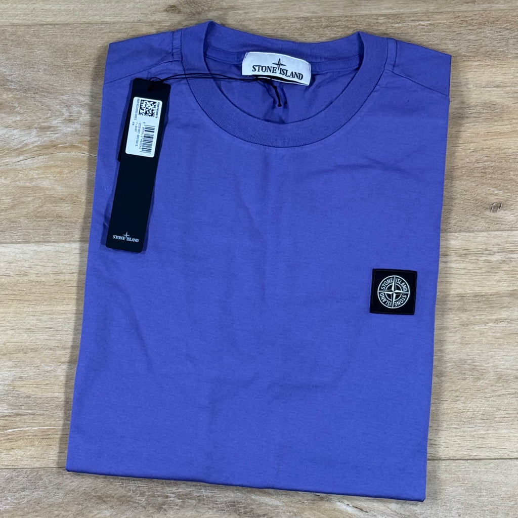 Stone Island Compass Patch Logo T-Shirt in Lavender