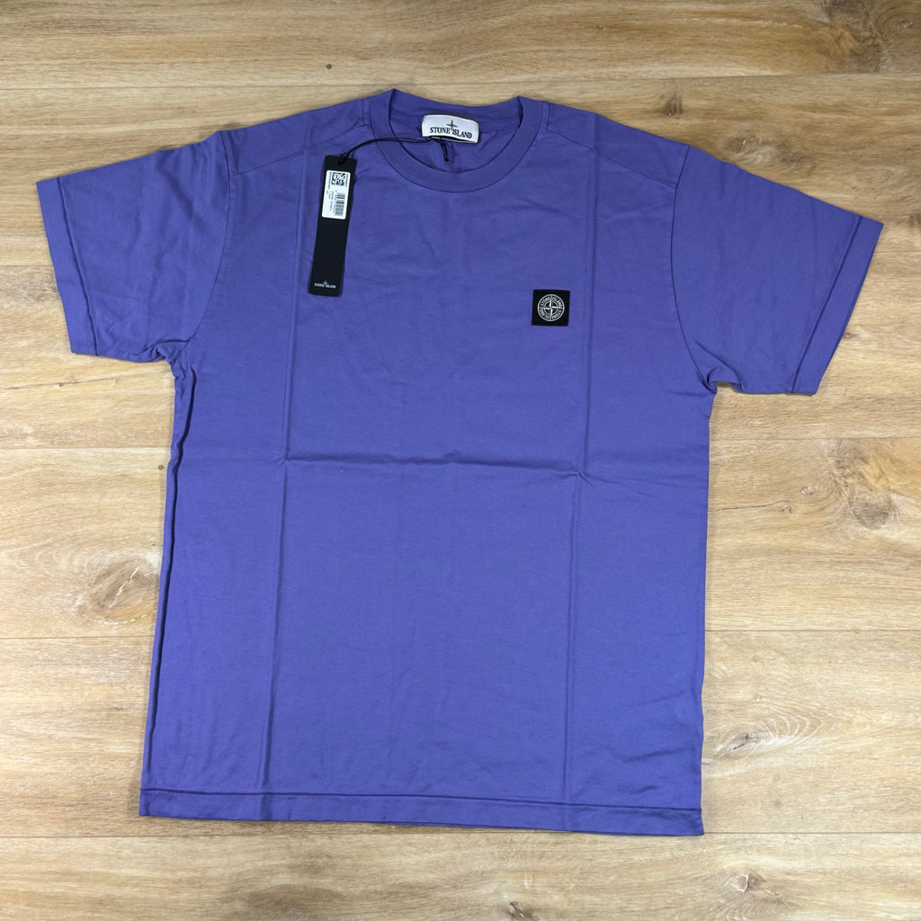 Stone Island Compass Patch Logo T-Shirt in Lavender