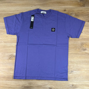 Stone Island Compass Patch Logo T-Shirt in Lavender