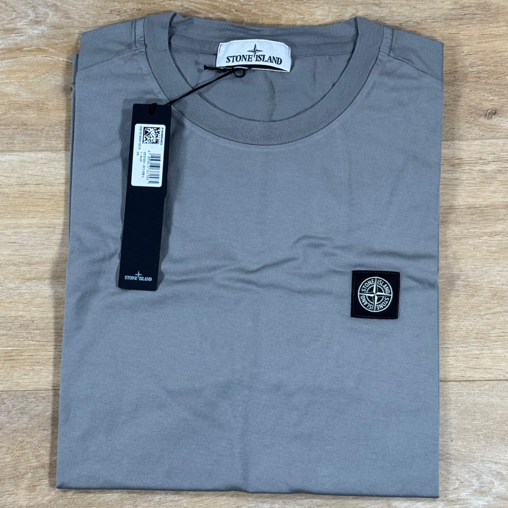 Stone Island Compass Patch Logo T-Shirt in Cement