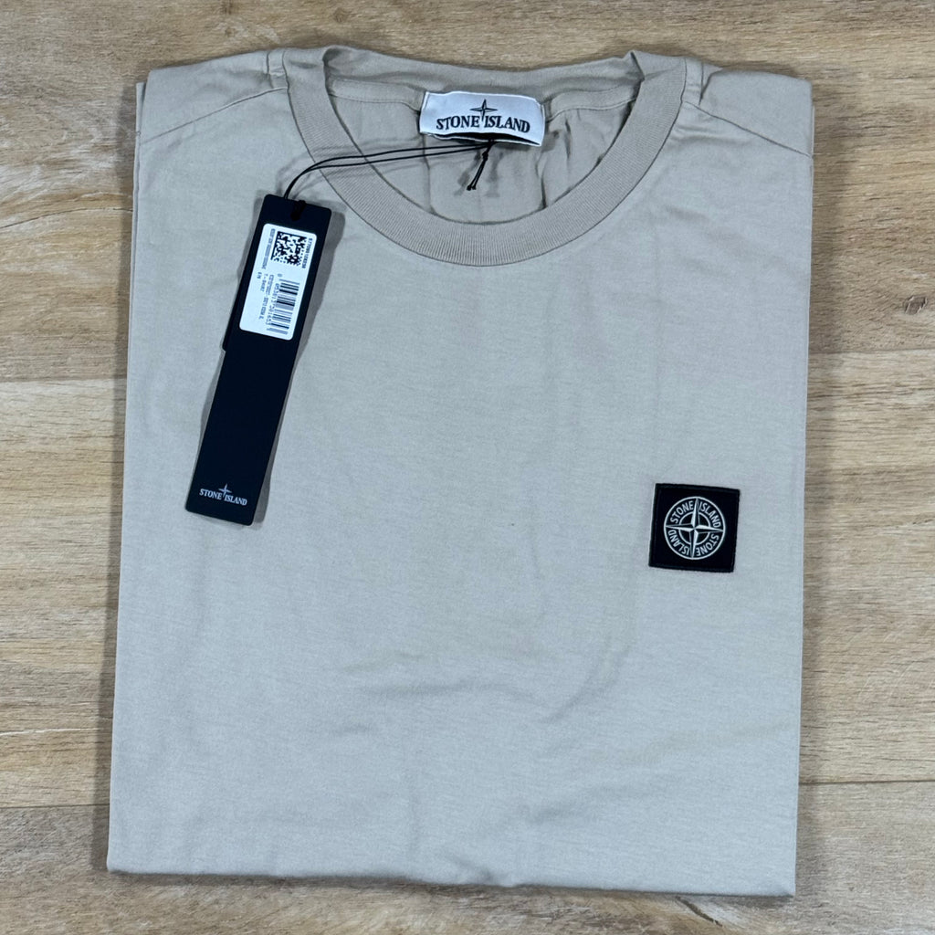 Stone Island Compass Patch Logo T-Shirt in Desert