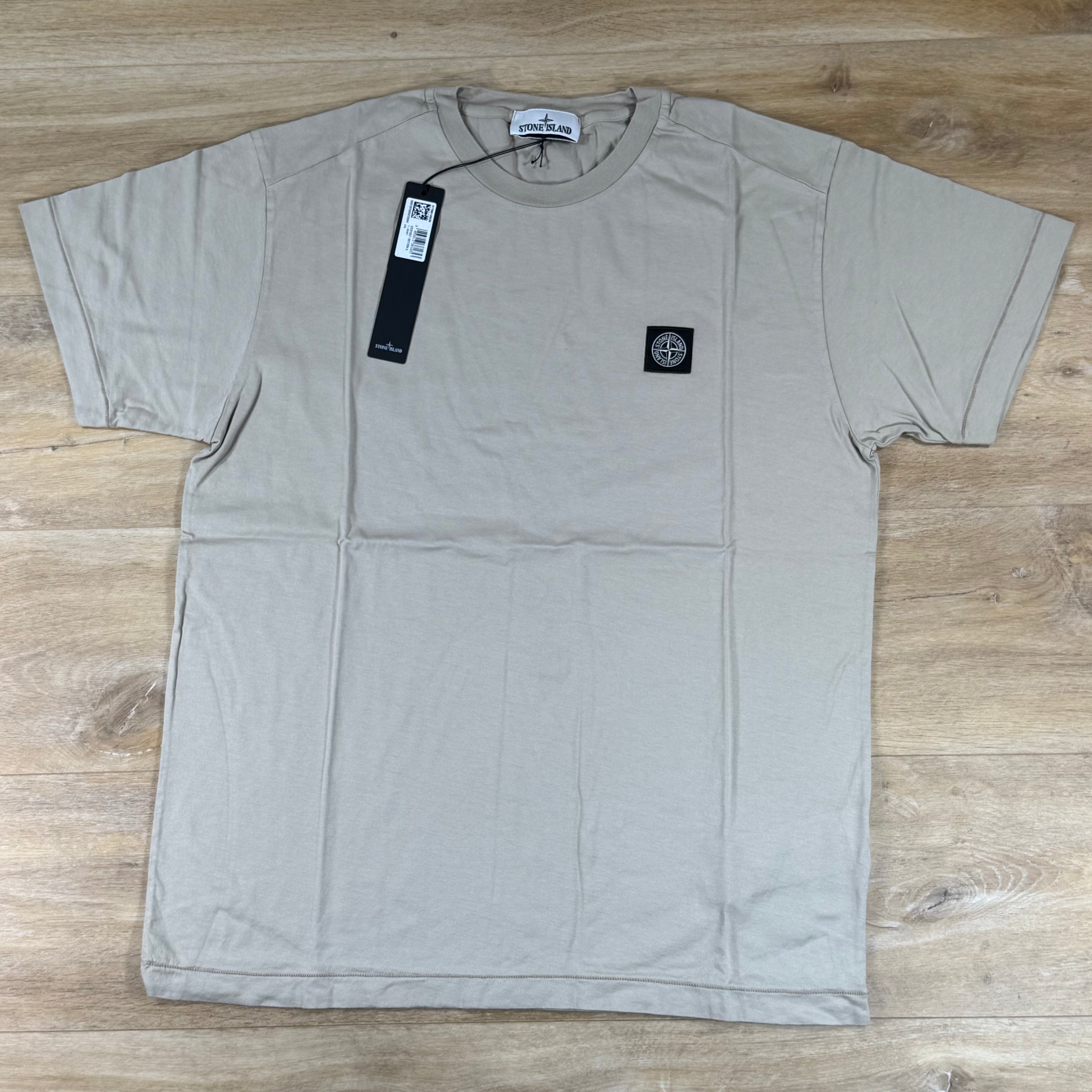 Stone Island Compass Patch Logo T-Shirt in Desert