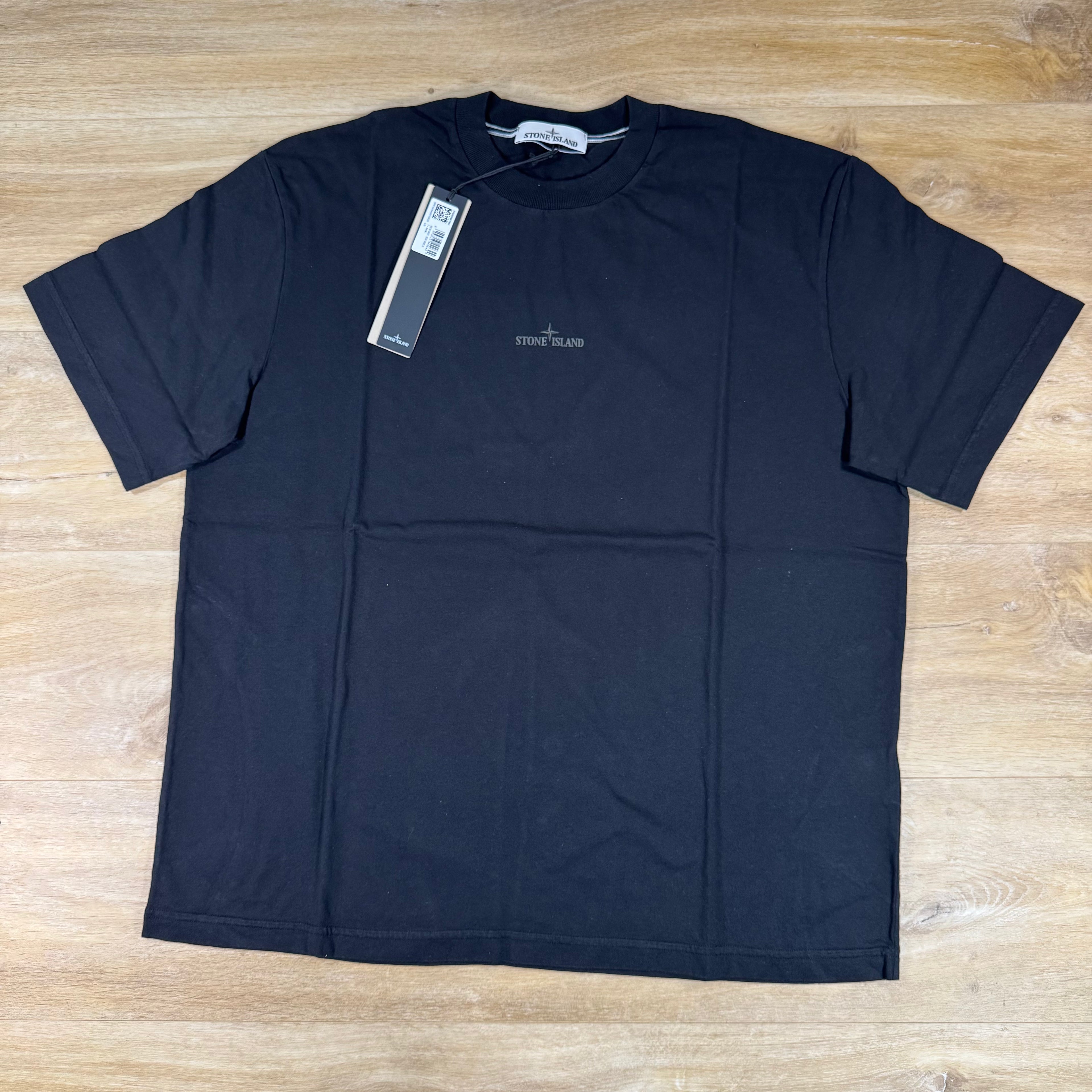 Stone Island 'Industrial' Print T-Shirt in Black