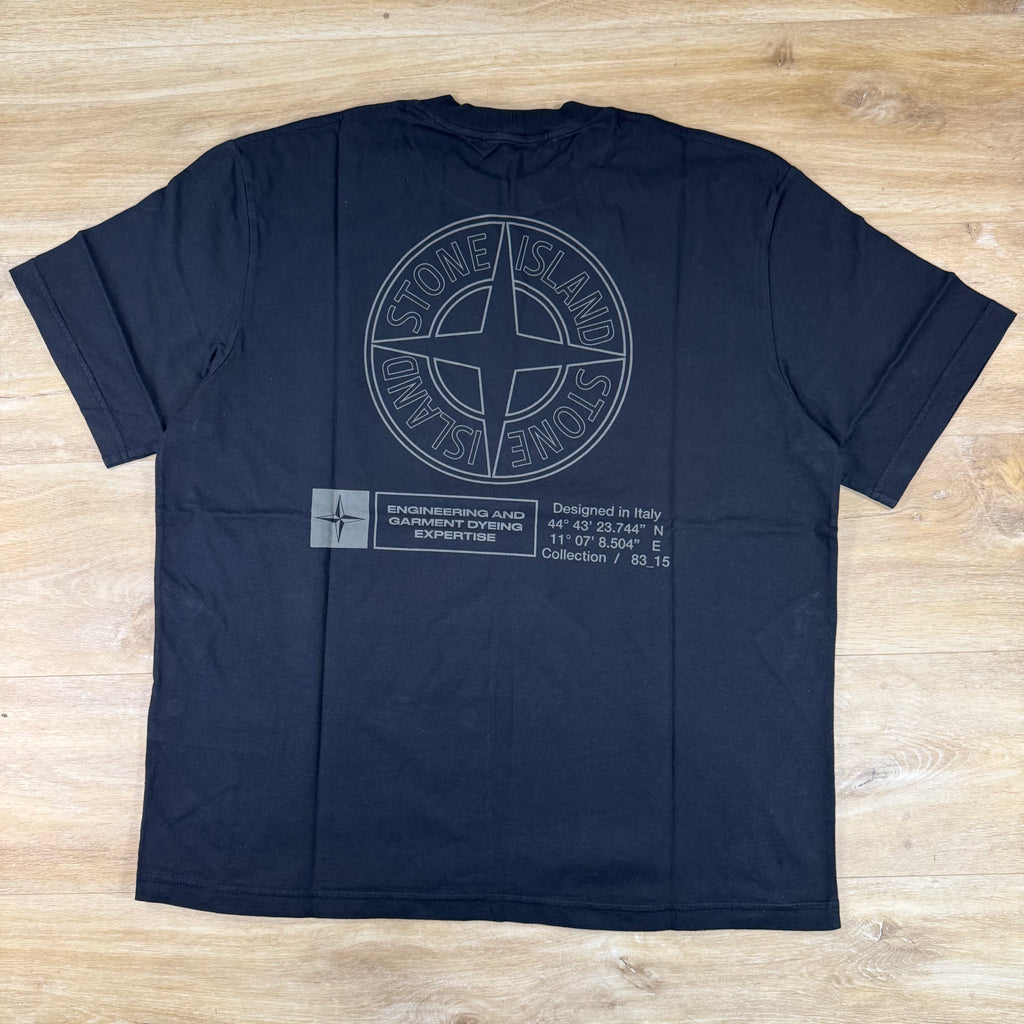 Stone Island 'Industrial' Print T-Shirt in Black