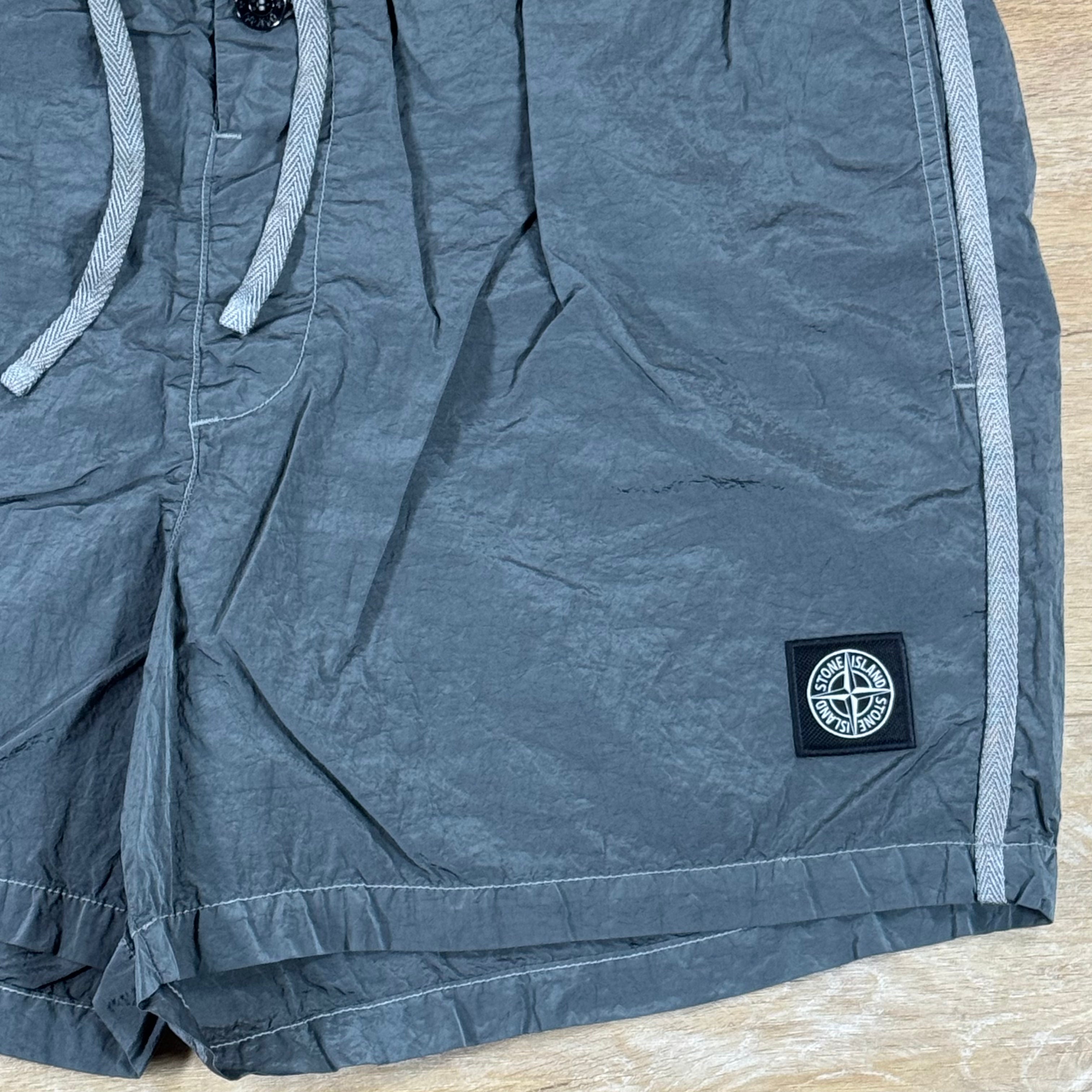Stone Island Nylon Metal Slim-Fit Swim Shorts in Cement