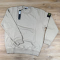 Stone Island Organic Cotton Fleece Crewneck Sweatshirt in Desert