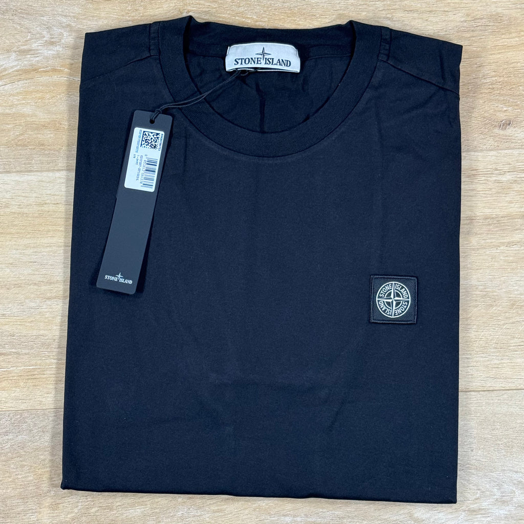 Stone Island Compass Patch Logo T-Shirt in Black