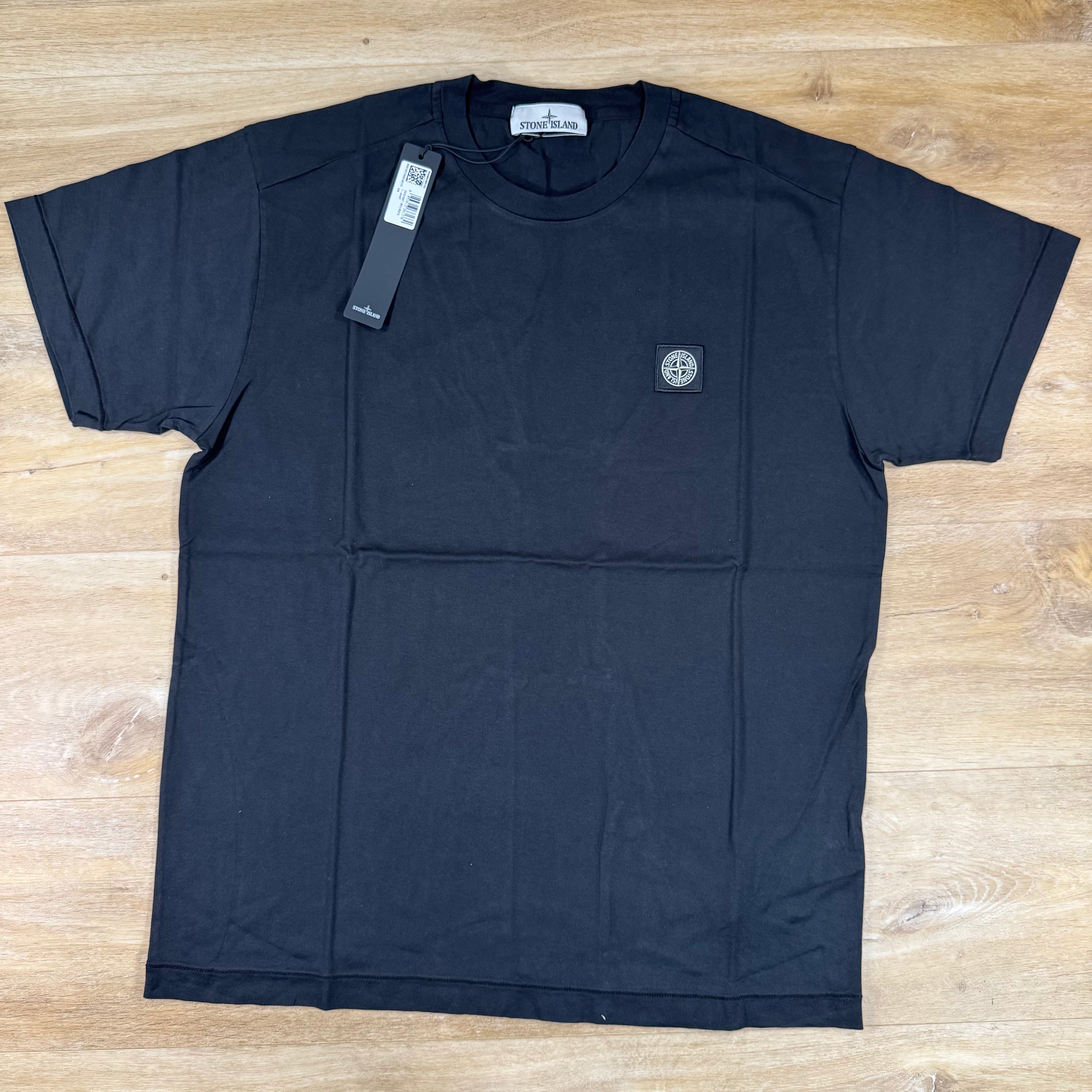 Stone Island Compass Patch Logo T-Shirt in Black