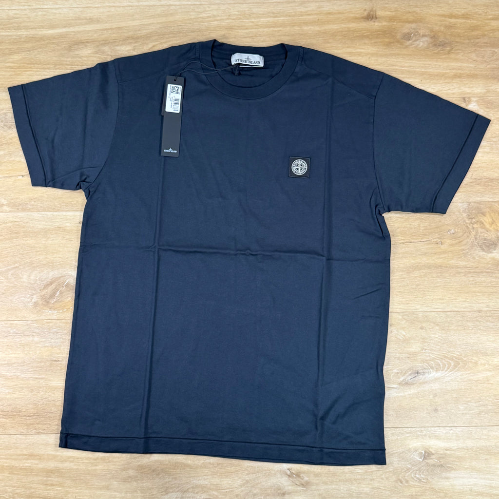 Stone Island Compass Patch Logo T-Shirt in Navy