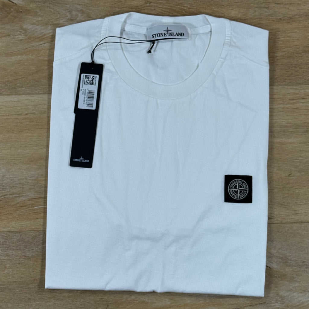 Stone Island Compass Patch Logo T-Shirt in White