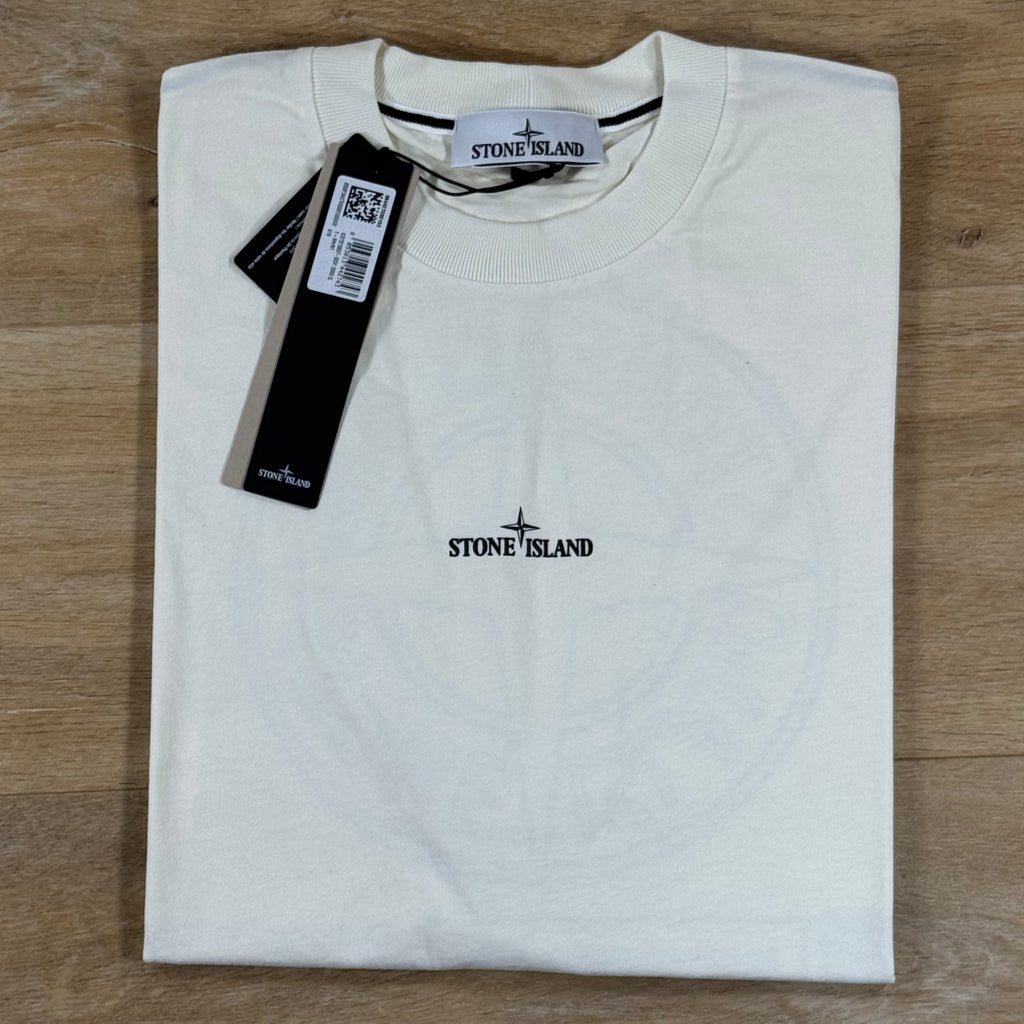 Stone Island 'Industrial' Print T-Shirt in Ivory