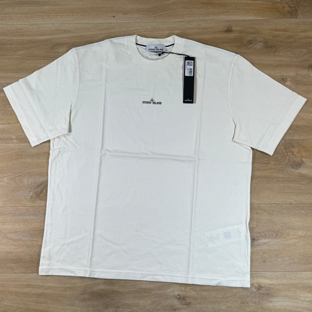 Stone Island 'Industrial' Print T-Shirt in Ivory