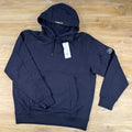C.P. Company Diagonal Raised Fleece Lens Hoodie in Navy