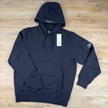 C.P. Company Diagonal Raised Fleece Lens Hoodie in Black