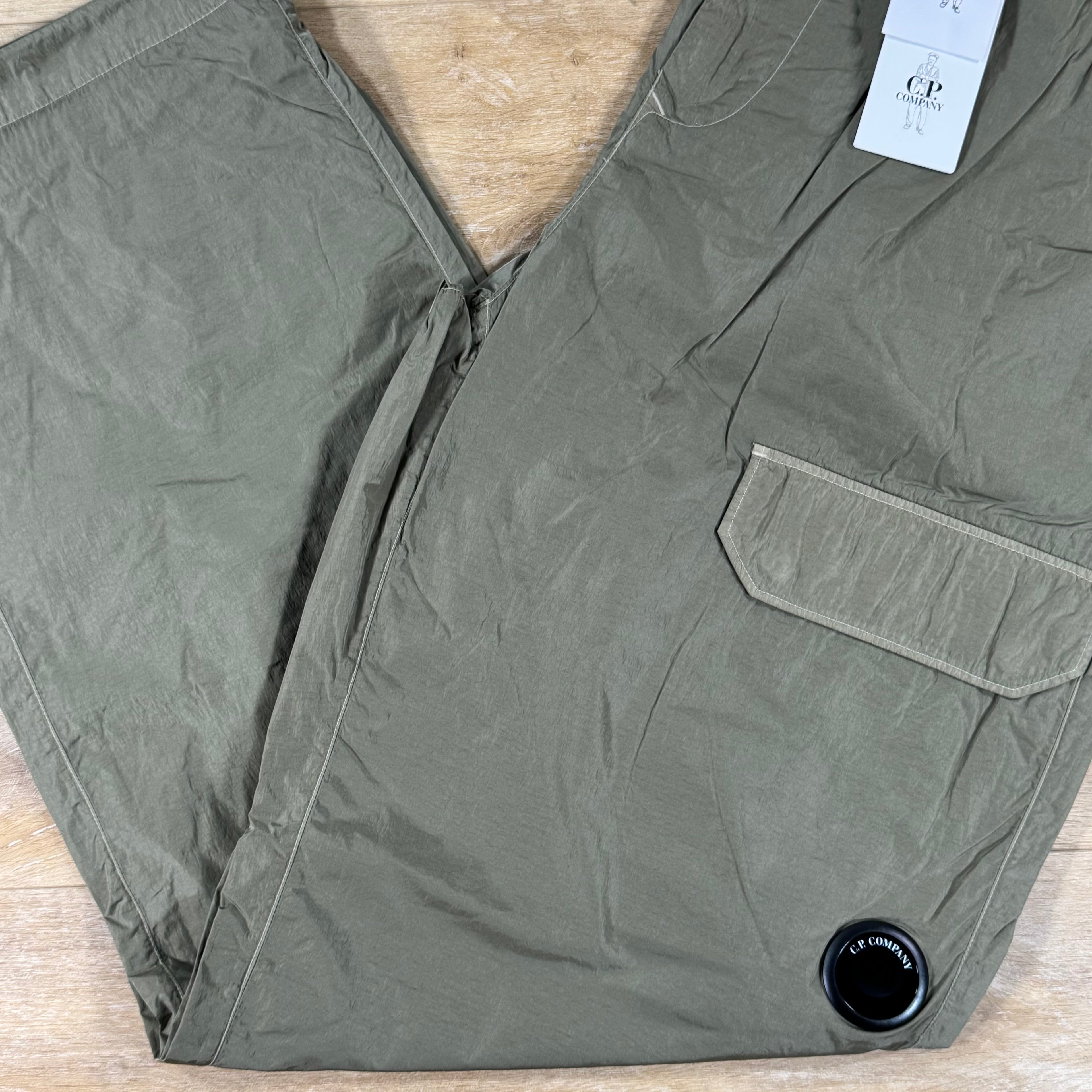 C.P. Company Chrome-R Regular Lens Cargo Pants in Fallen Rock - Beige