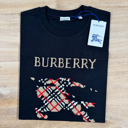 Burberry Ryan Cross Stitch EKD T-Shirt in Black