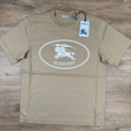 Burberry Knight Stamp Cotton T-Shirt in Flax