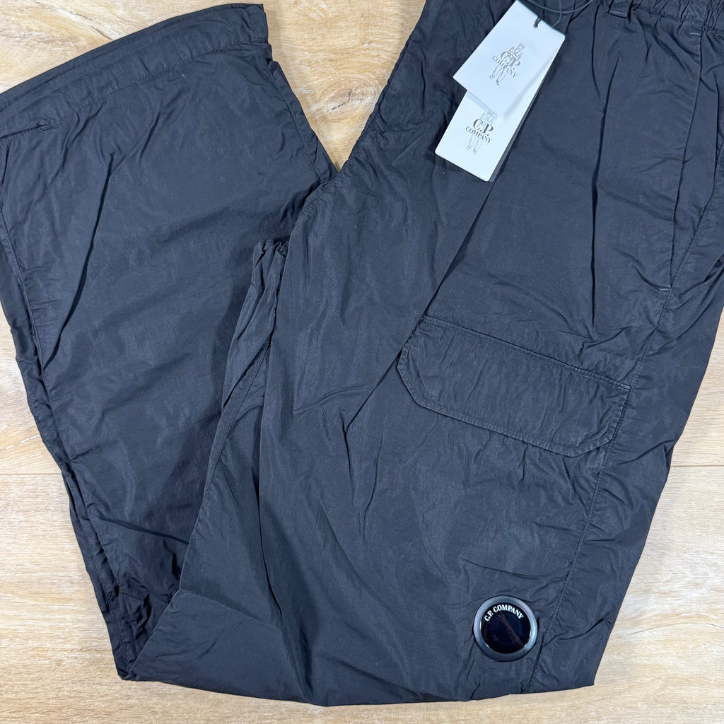 C.P. Company Chrome-R Regular Lens Cargo Pants in Black