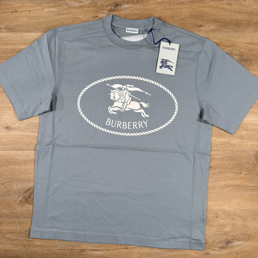 Burberry Knight Stamp Cotton T-Shirt in Grey