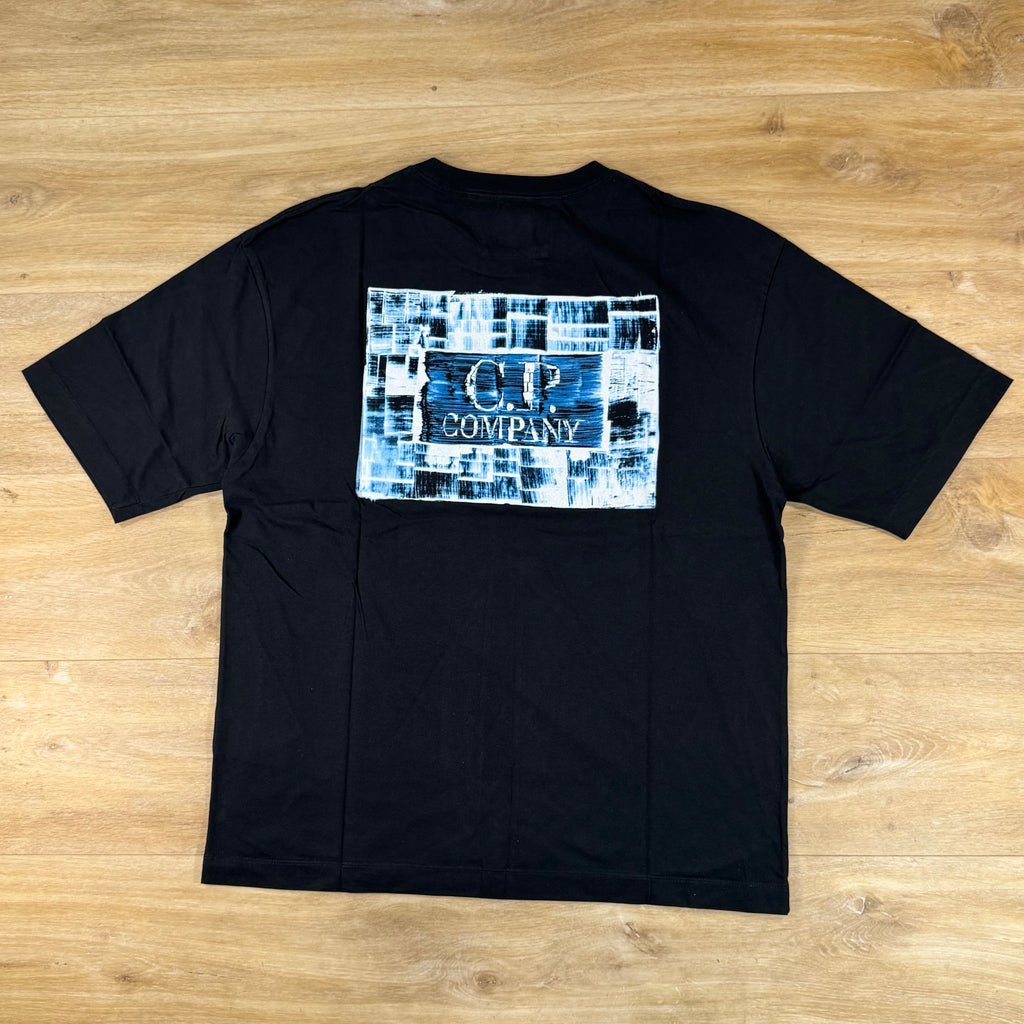 C.P. Company 30/1 Jersey Graphics T-Shirt in Black