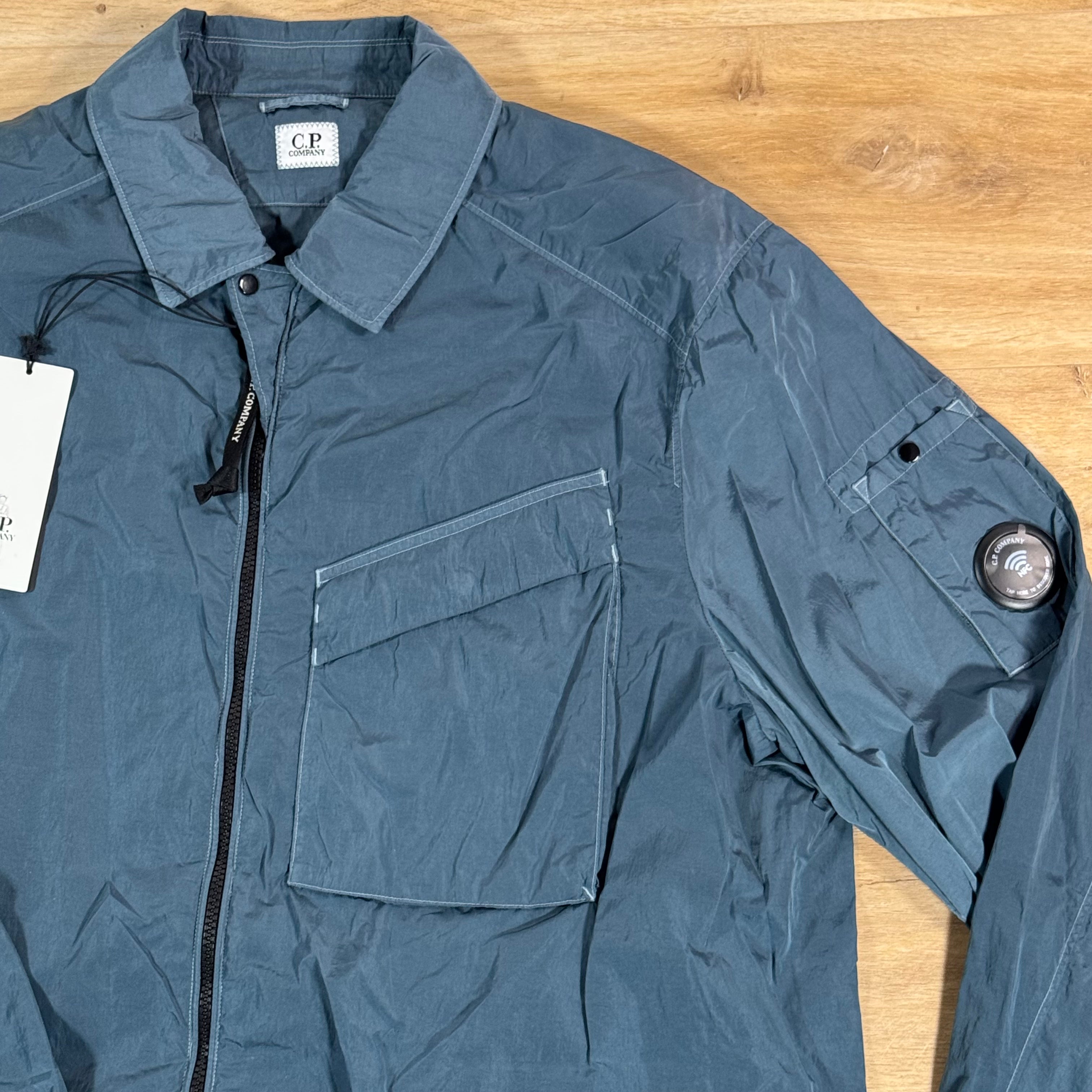 C.P. Company Chrome-R Chest Pocket Lens Overshirt in Orion Blue