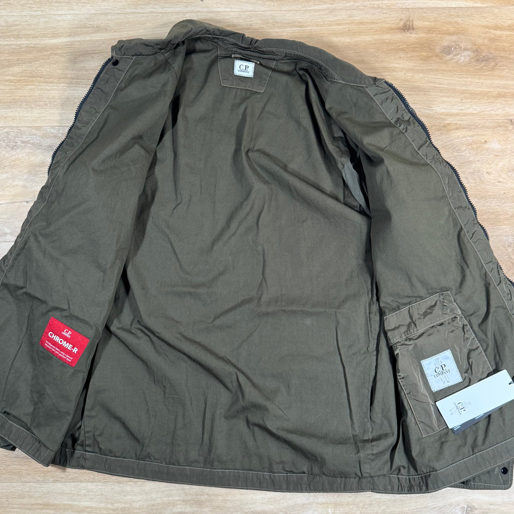C.P. Company Chrome-R Chest Pocket Lens Overshirt in Ivy Green