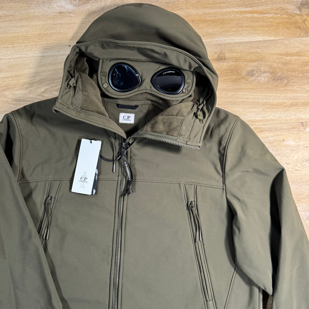 C.P. Company Shell-R Goggle Jacket in Ivy Green