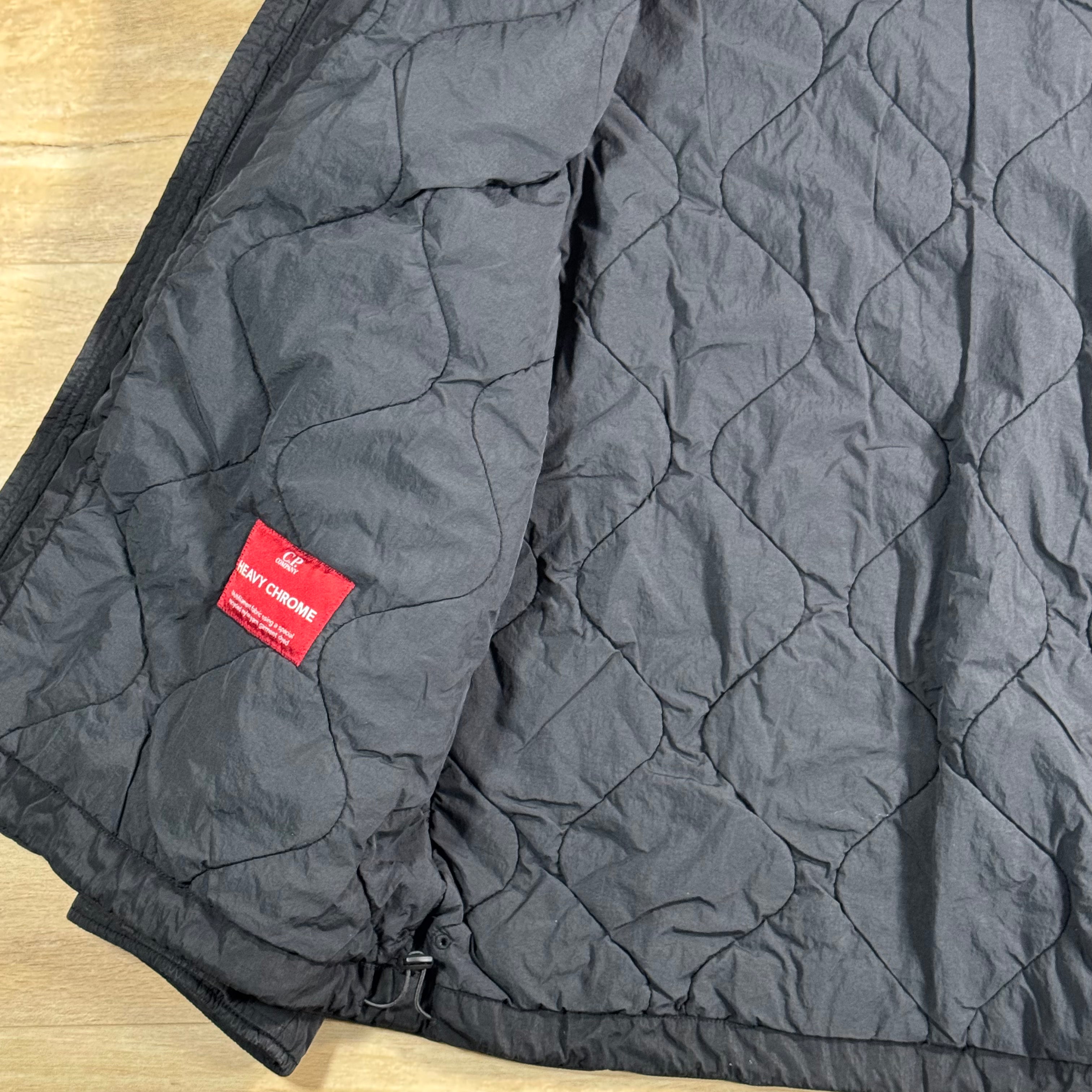 C.P. Company Heavy Chrome-R Padded Goggle Jacket in Black