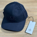 C.P. Company Gabardine Logo Cap in Navy