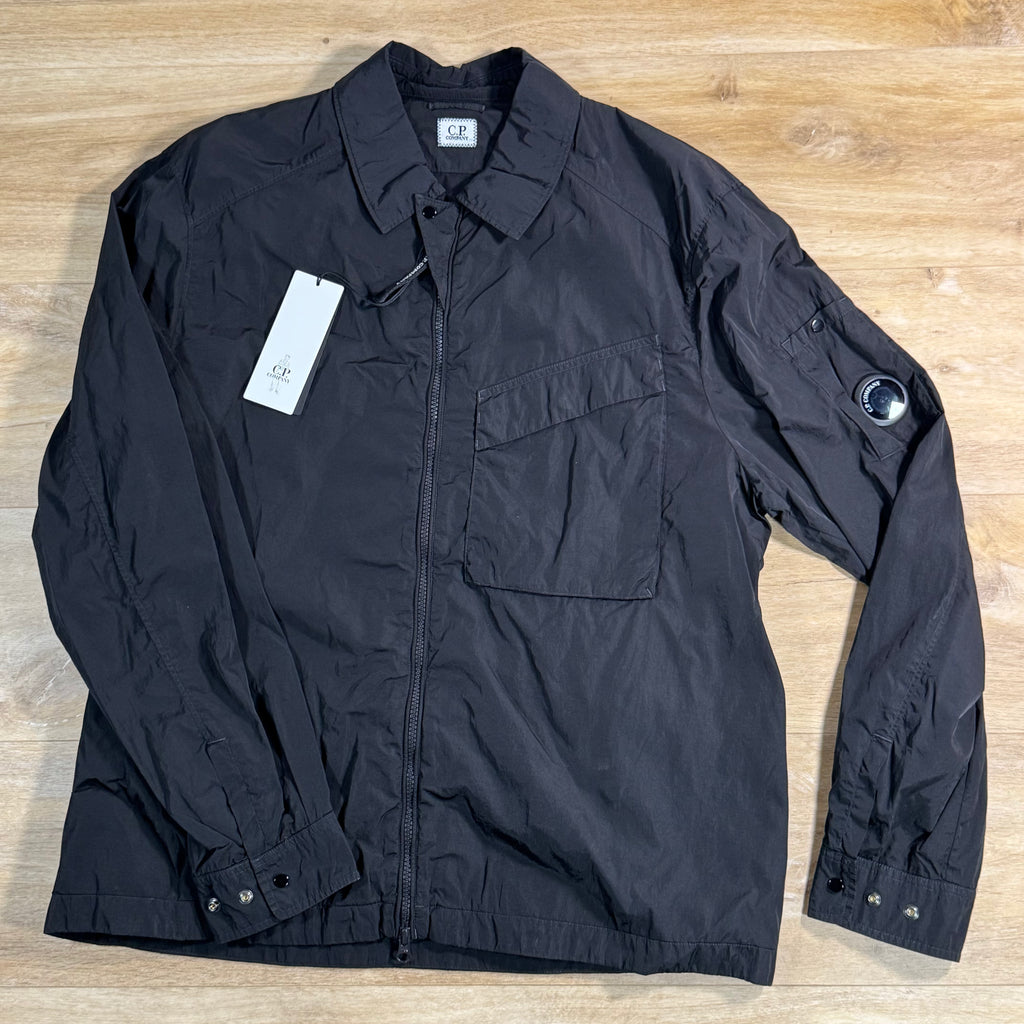 C.P. Company Chrome-R Chest Pocket Lens Overshirt in Black