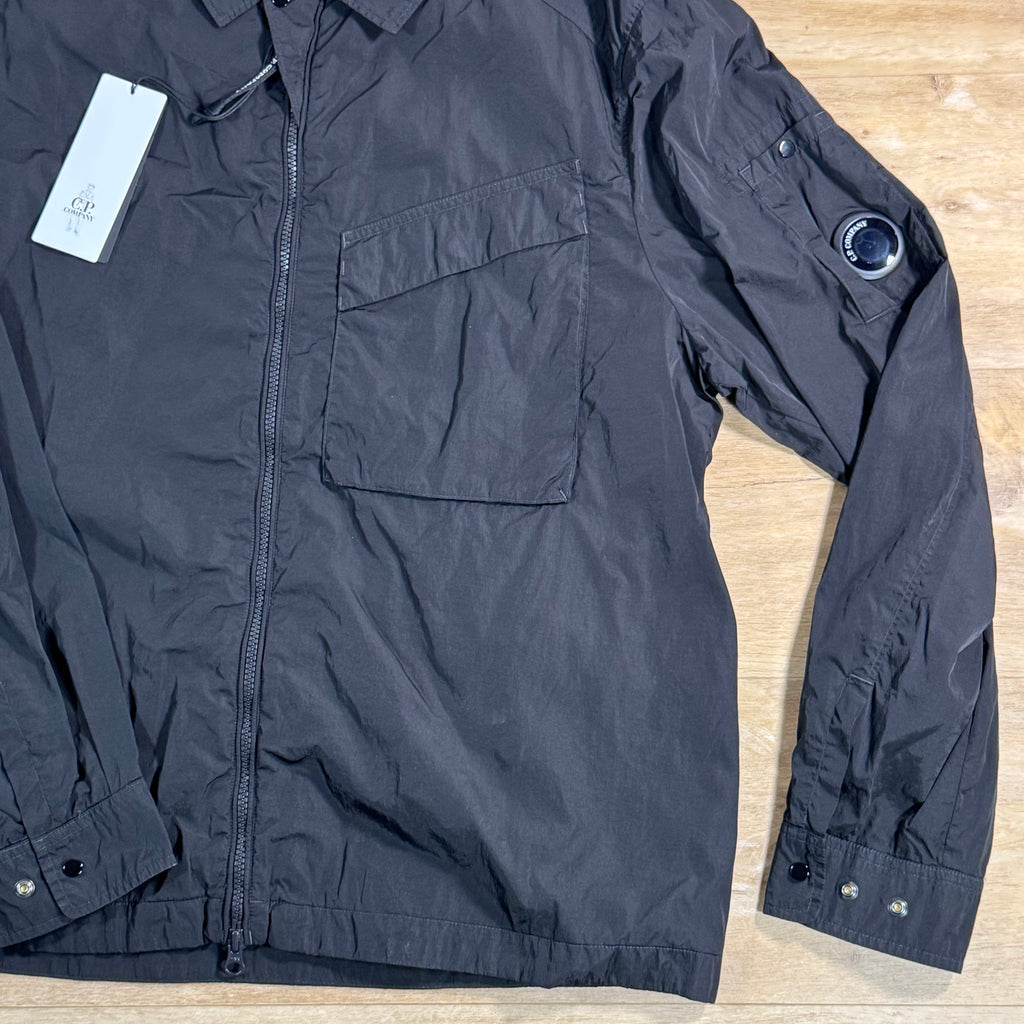 C.P. Company Chrome-R Chest Pocket Lens Overshirt in Black