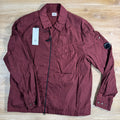 C.P. Company Chrome-R Chest Pocket Lens Overshirt in Andorra - Red