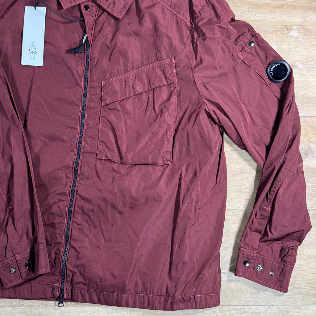 C.P. Company Chrome-R Chest Pocket Lens Overshirt in Andorra - Red