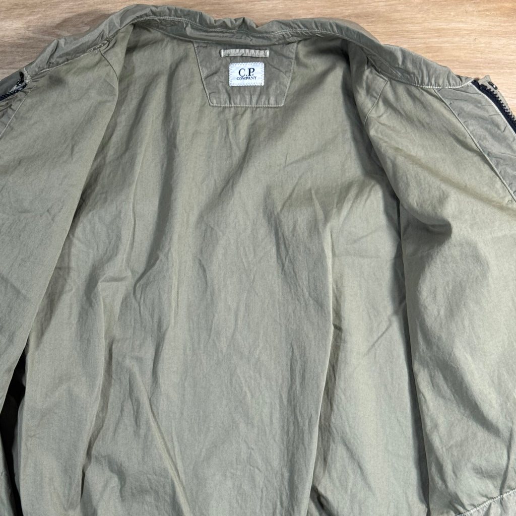 C.P. Company Chrome-R Chest Pocket Lens Overshirt in Fallen Rock - Beige