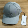 C.P. Company Gabardine Logo Cap in Flint Grey