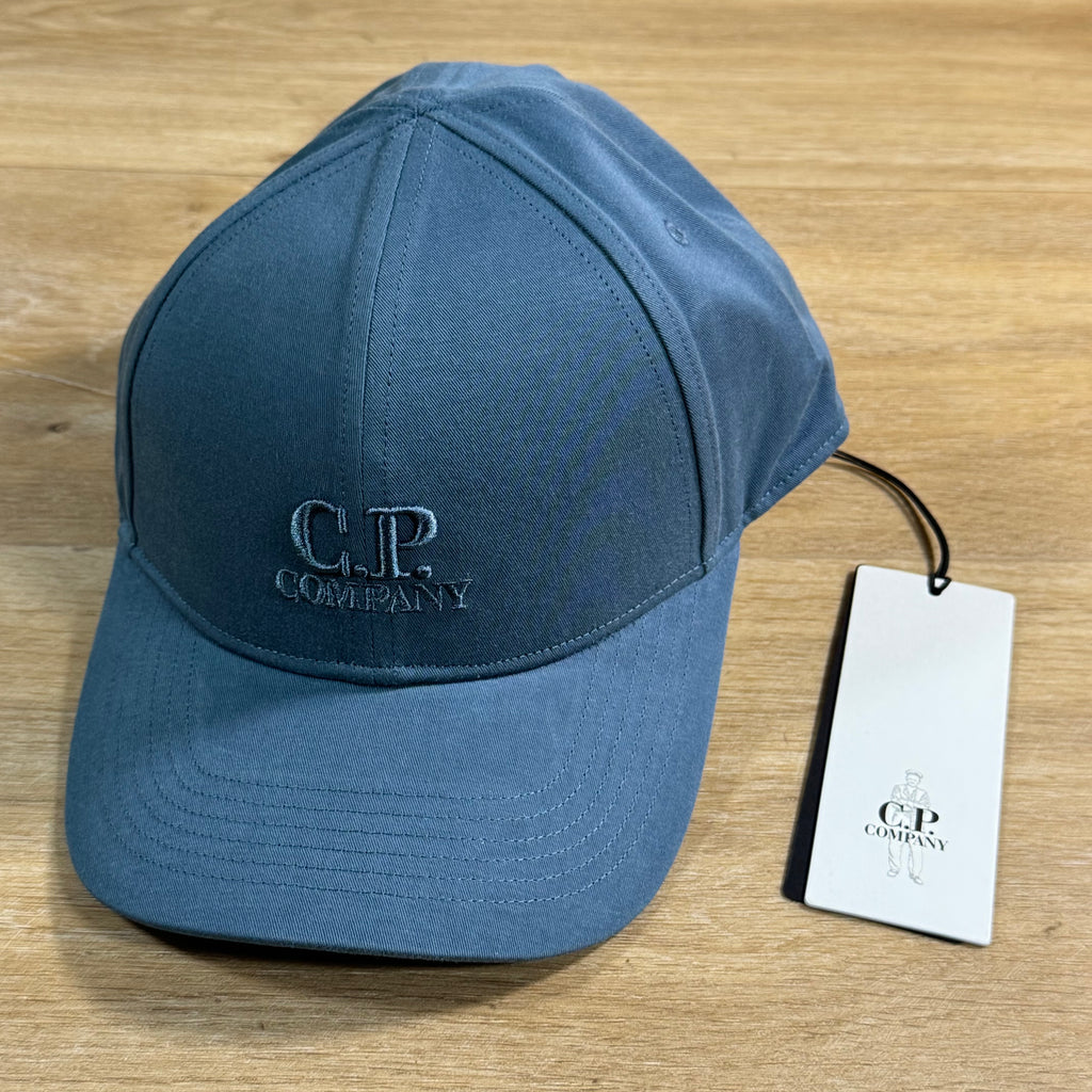C.P. Company Gabardine Logo Cap in Orion Blue